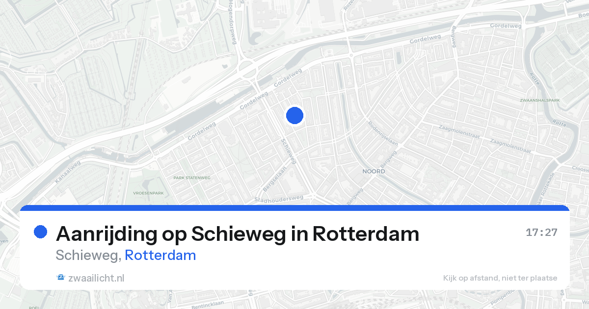 Aanrijding op Schieweg in Rotterdam — 25 aug 2026