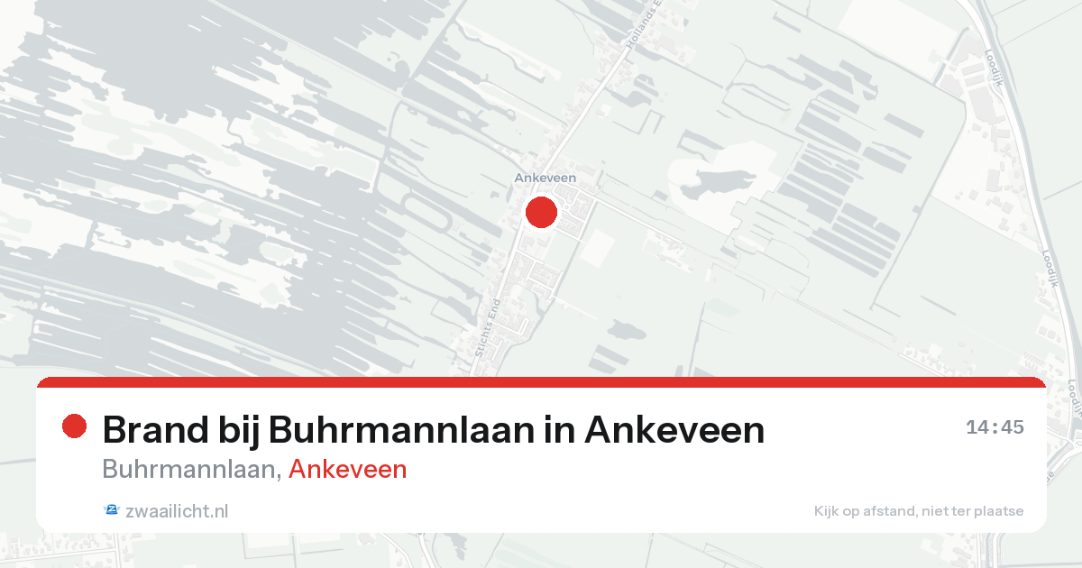 Brand bij Buhrmannlaan in Ankeveen — 17 aug 2026