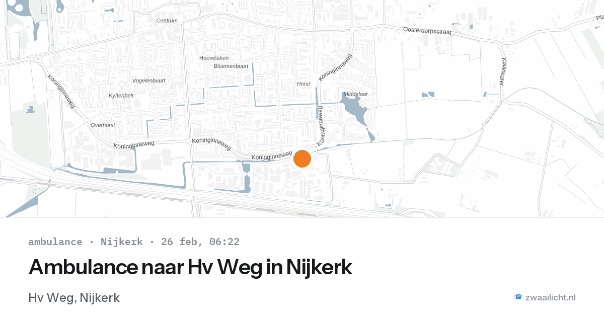 Ambulance naar Hv Weg in Nijkerk — 26 feb 2026