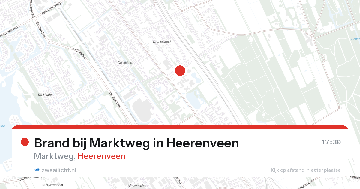 Brand bij Marktweg in Heerenveen — 24 aug 2026
