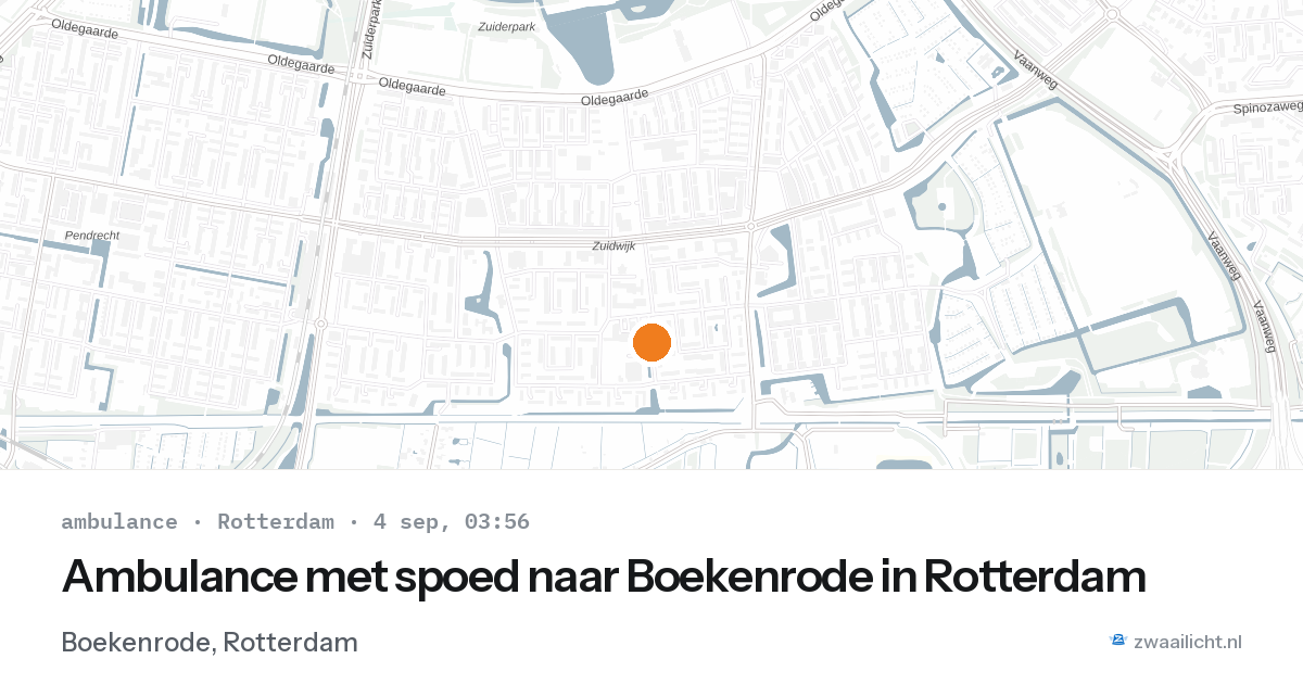 Ambulance met spoed naar Boekenrode in Rotterdam — 4 sep 2026