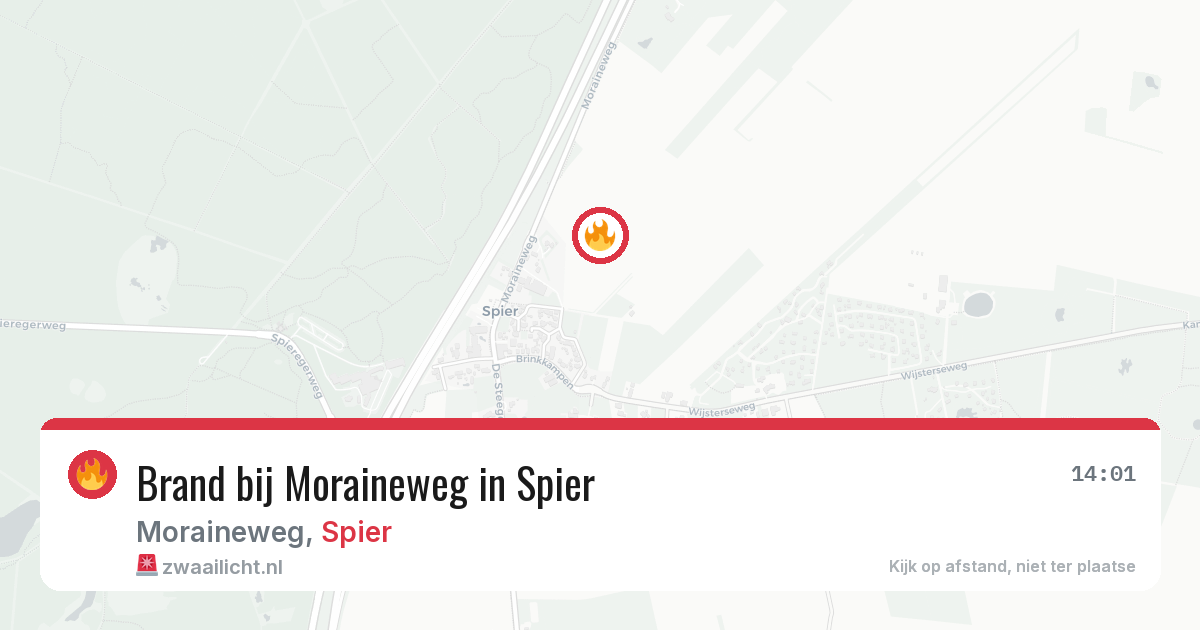 Brand bij Moraineweg in Spier — 10 apr 2026