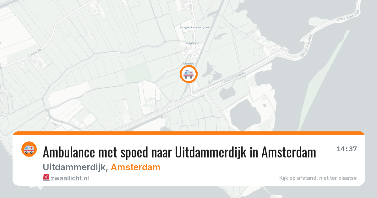 Ambulance met spoed naar Uitdammerdijk in Amsterdam — 8 aug 2026
