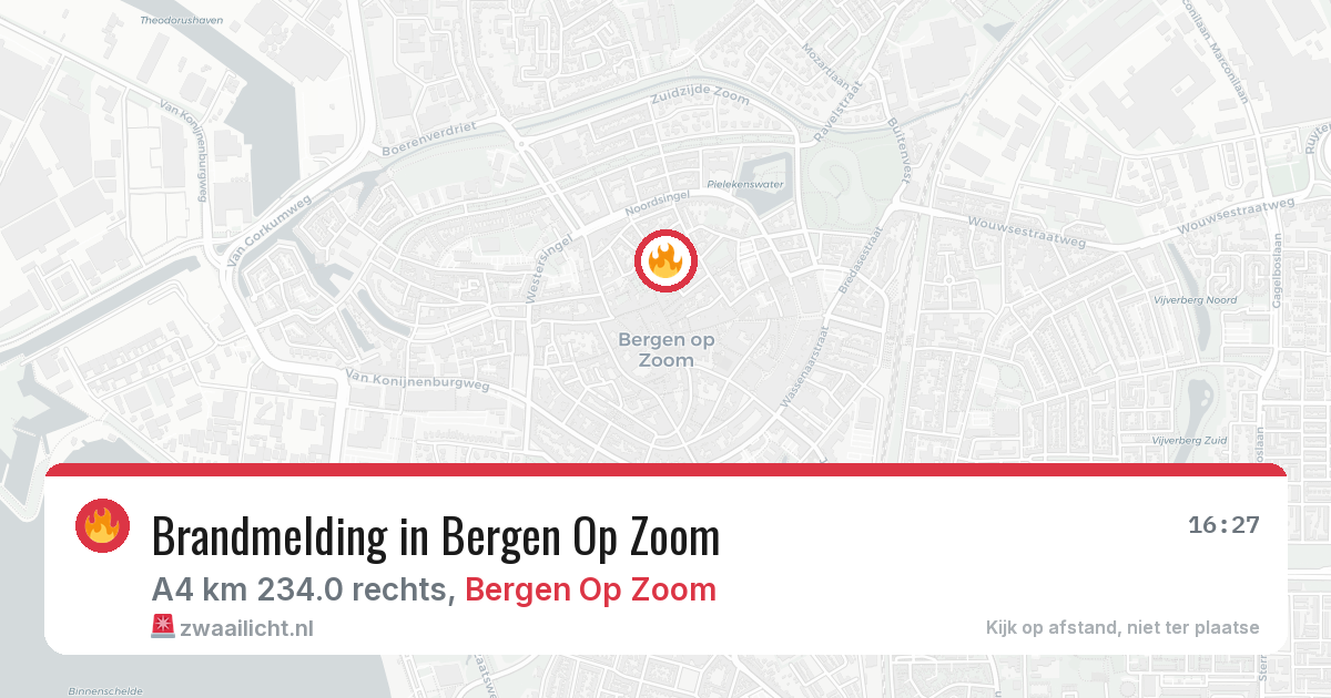 Brandmelding in Bergen Op Zoom — 30 mei 2026