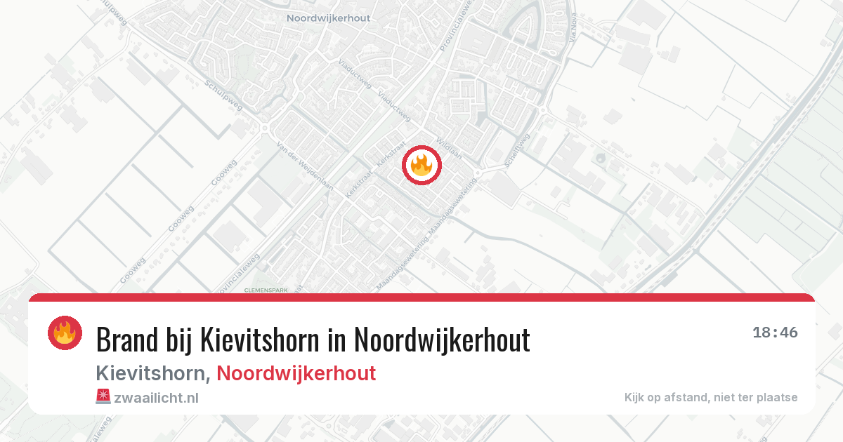 Brand bij Kievitshorn in Noordwijkerhout — 5 mei 2026