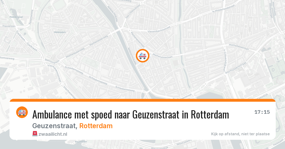 Ambulance met spoed naar Geuzenstraat in Rotterdam — 26 mei 2026