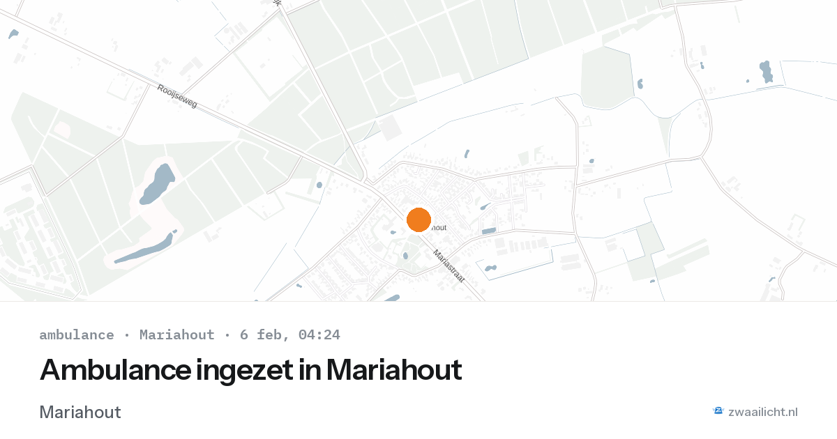 Ambulance ingezet in Mariahout — 6 feb 2026