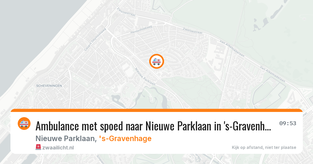 Ambulance met spoed naar Nieuwe Parklaan in 's-Gravenhage — 5 feb 2026