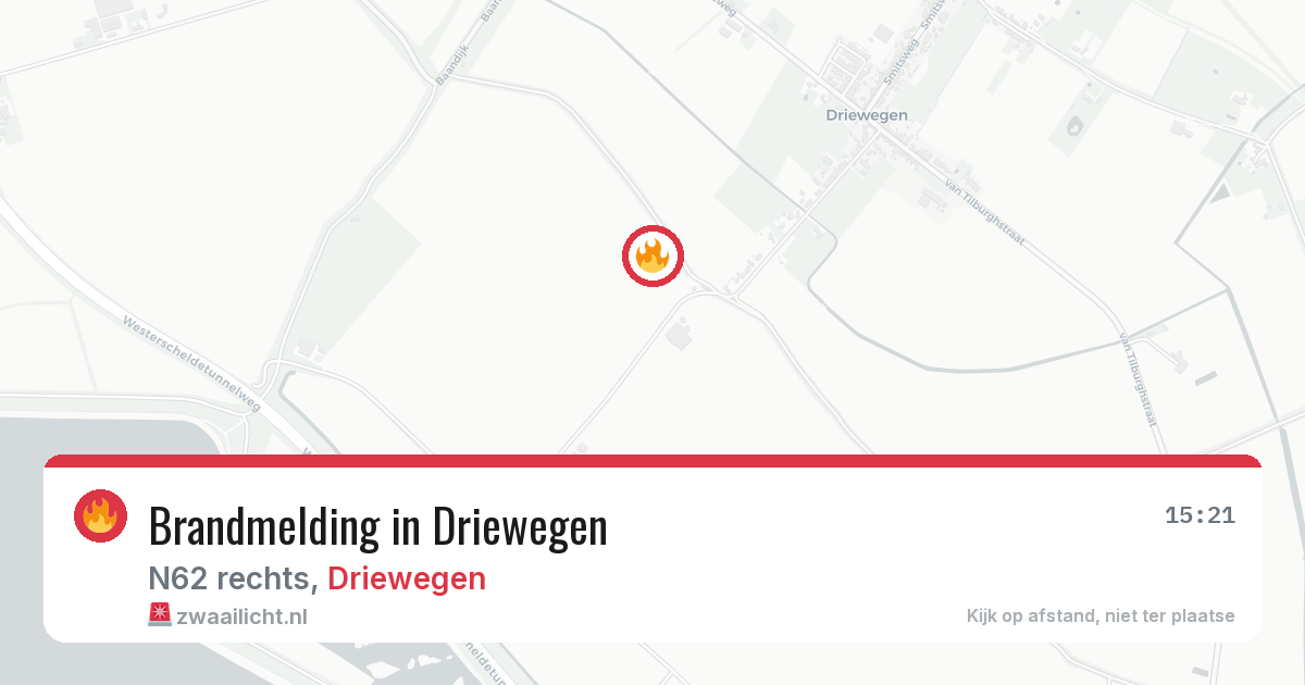 Brandmelding in Driewegen — 10 aug 2026