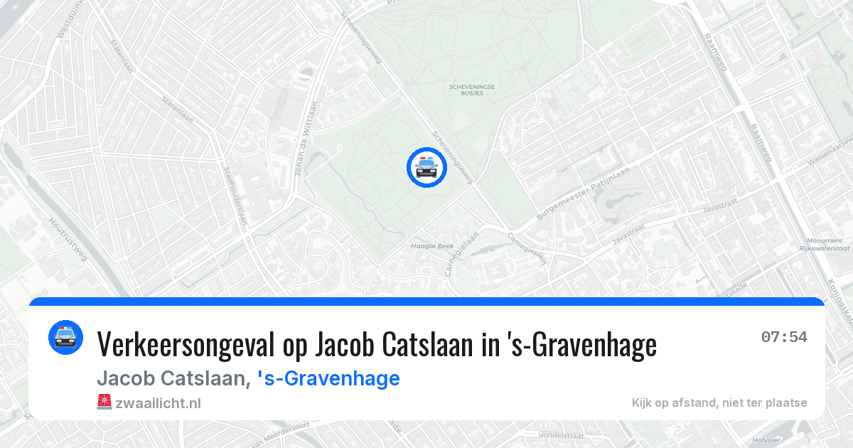 Verkeersongeval op Jacob Catslaan in 's-Gravenhage — 31 mei 2026