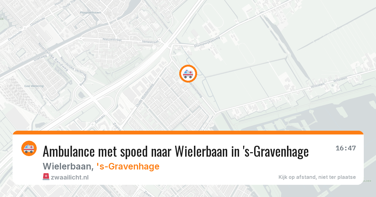 Ambulance met spoed naar Wielerbaan in 's-Gravenhage — 18 jun 2026