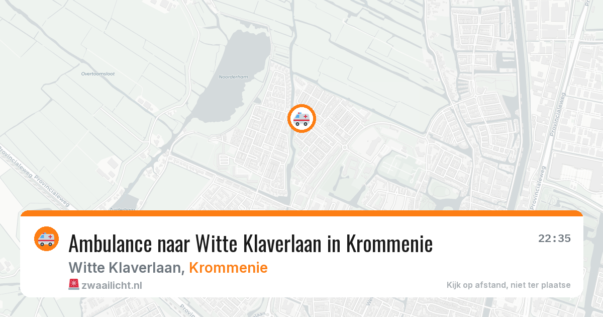 Ambulance naar Witte Klaverlaan in Krommenie — 30 mrt 2026
