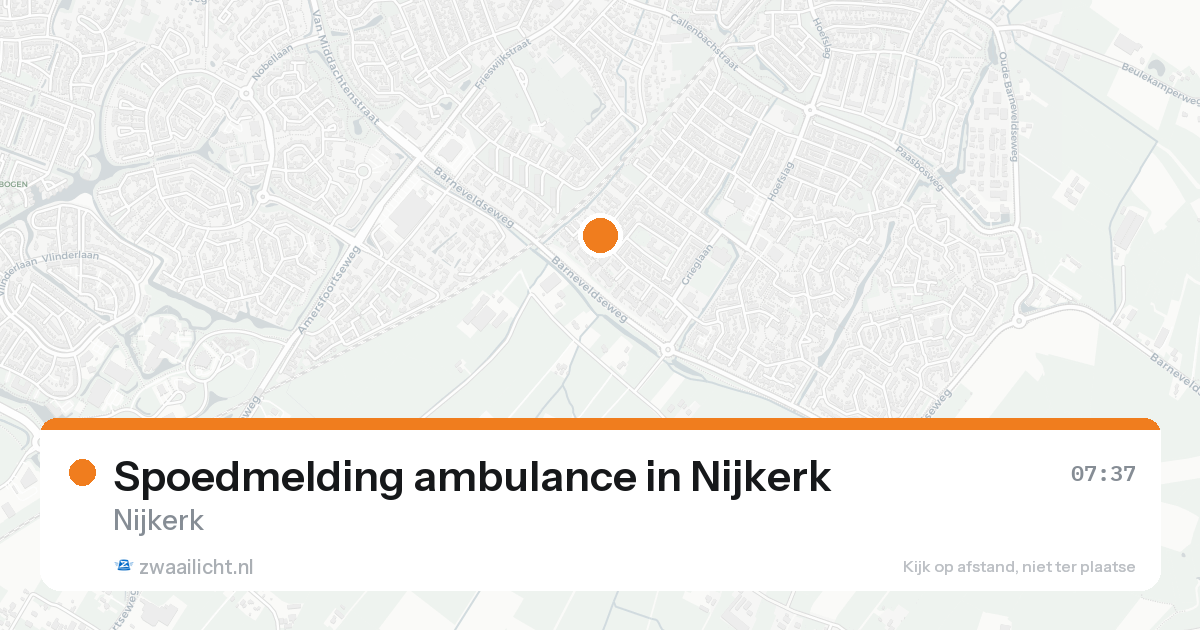 Spoedmelding ambulance in Nijkerk — 19 aug 2026