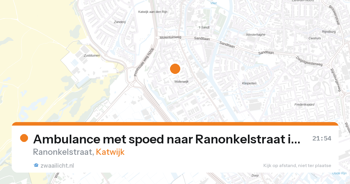 Ambulance met spoed naar Ranonkelstraat in Katwijk — 18 apr 2026