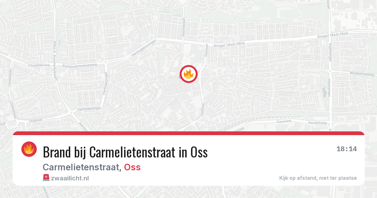 Brand bij Carmelietenstraat in Oss — 17 mei 2026
