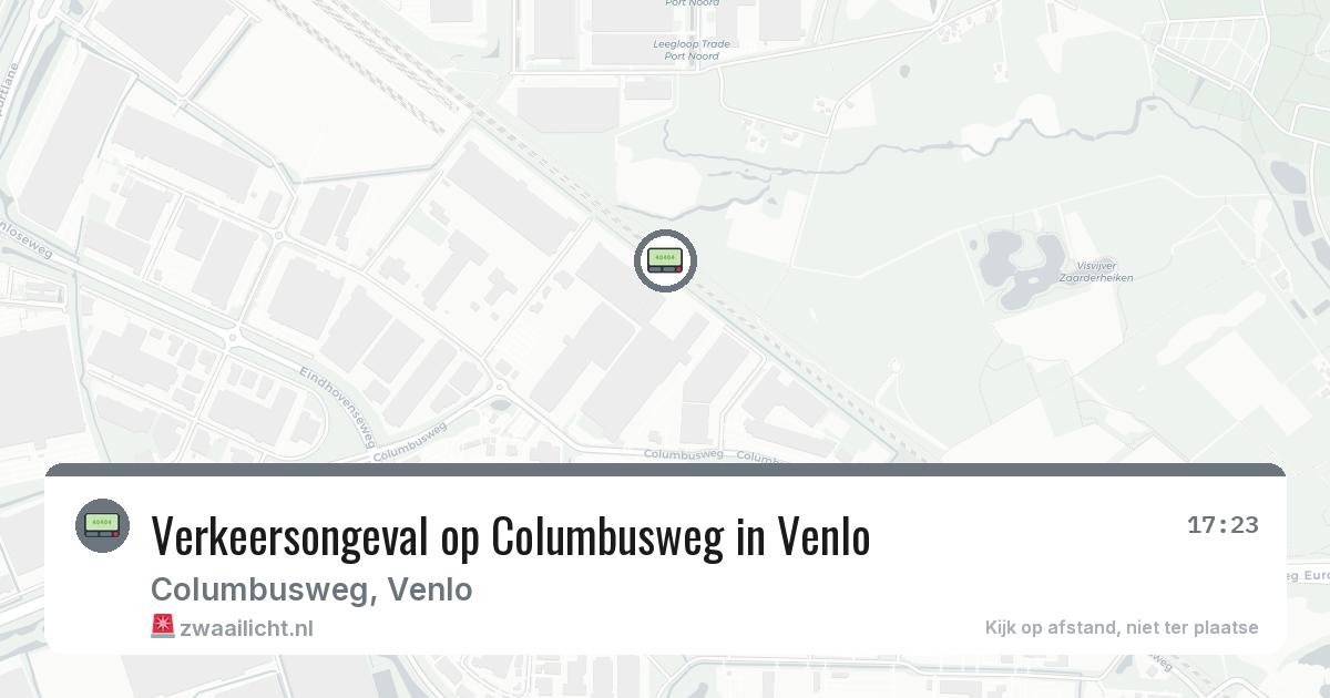 Verkeersongeval op Columbusweg in Venlo — 14 feb 2026