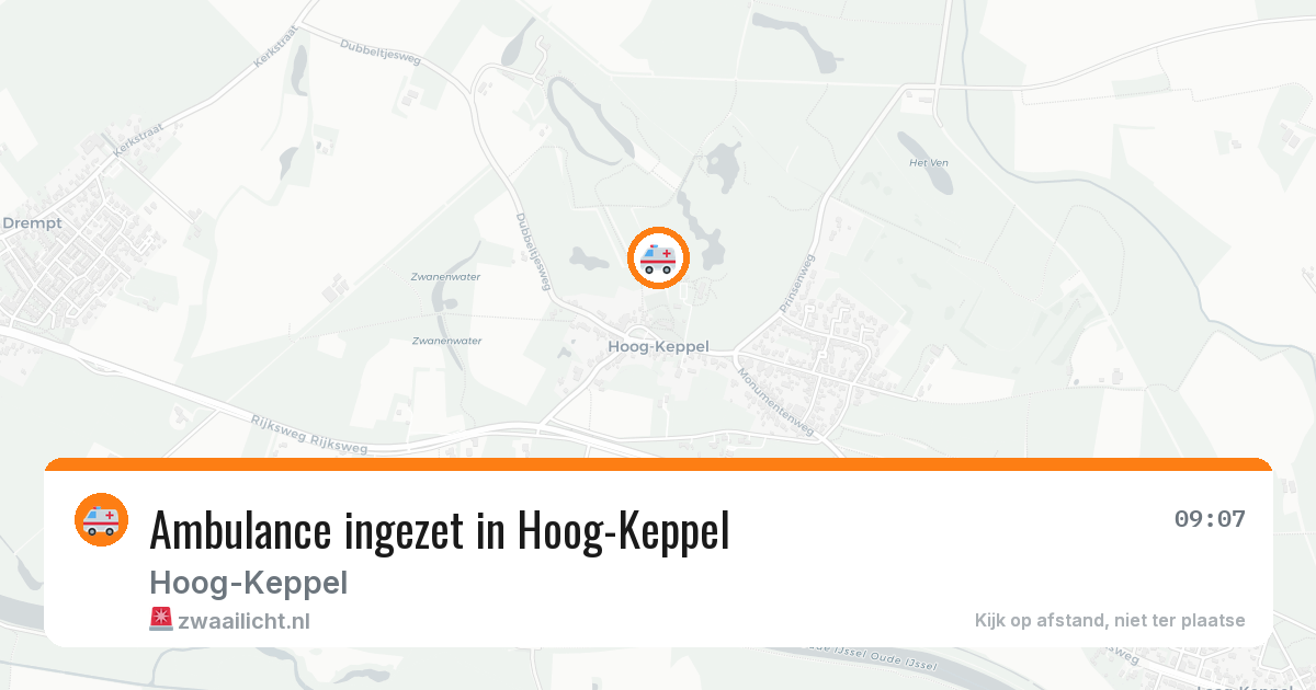 Ambulance ingezet in Hoog-Keppel — 28 mei 2026