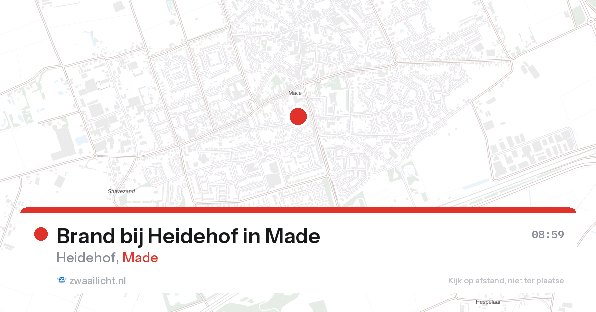 Brand bij Heidehof in Made — 27 aug 2026