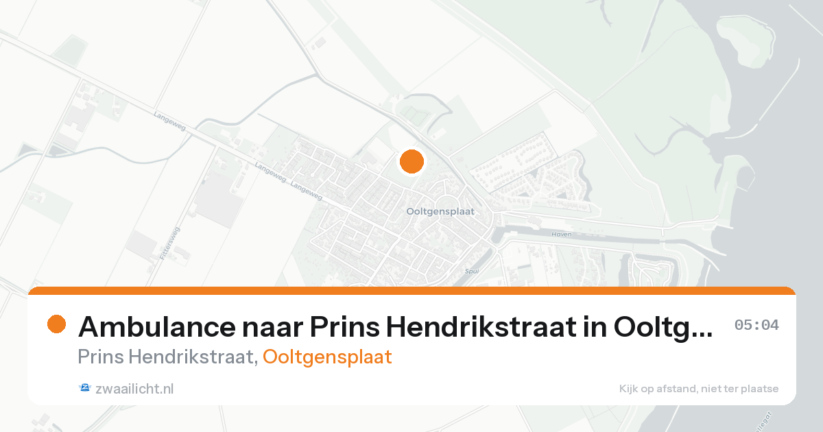 Ambulance naar Prins Hendrikstraat in Ooltgensplaat — 22 aug 2026