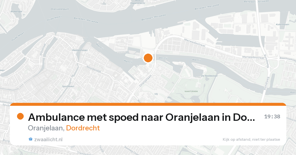 Ambulance met spoed naar Oranjelaan in Dordrecht — 19 mrt 2026