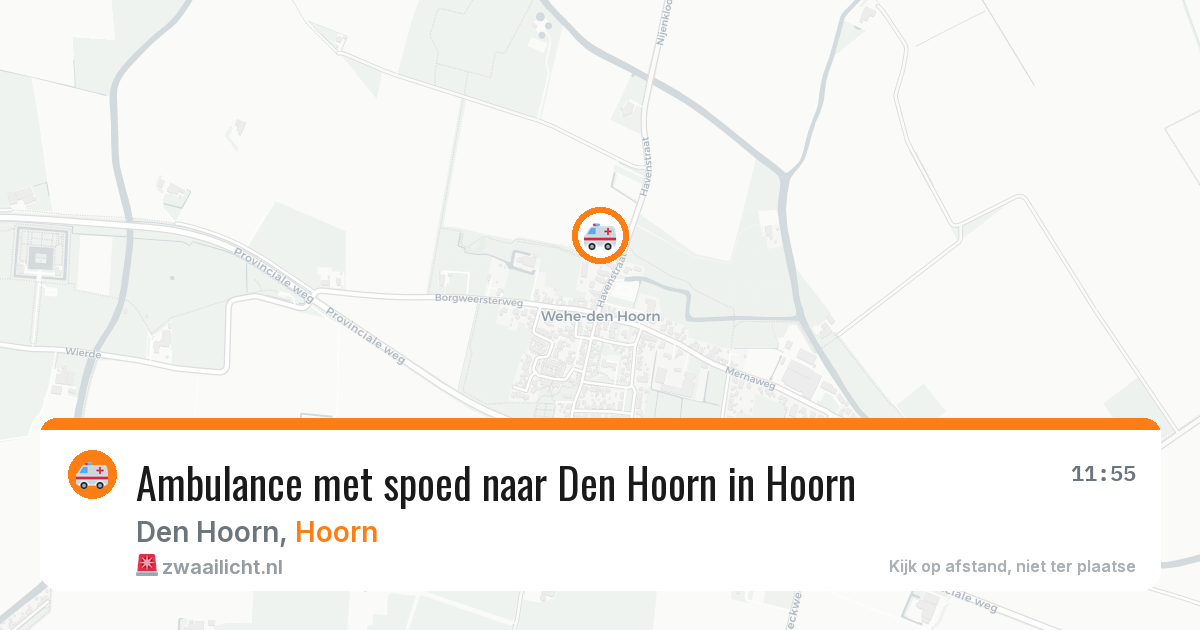 Ambulance met spoed naar Den Hoorn in Hoorn — 20 mrt 2026