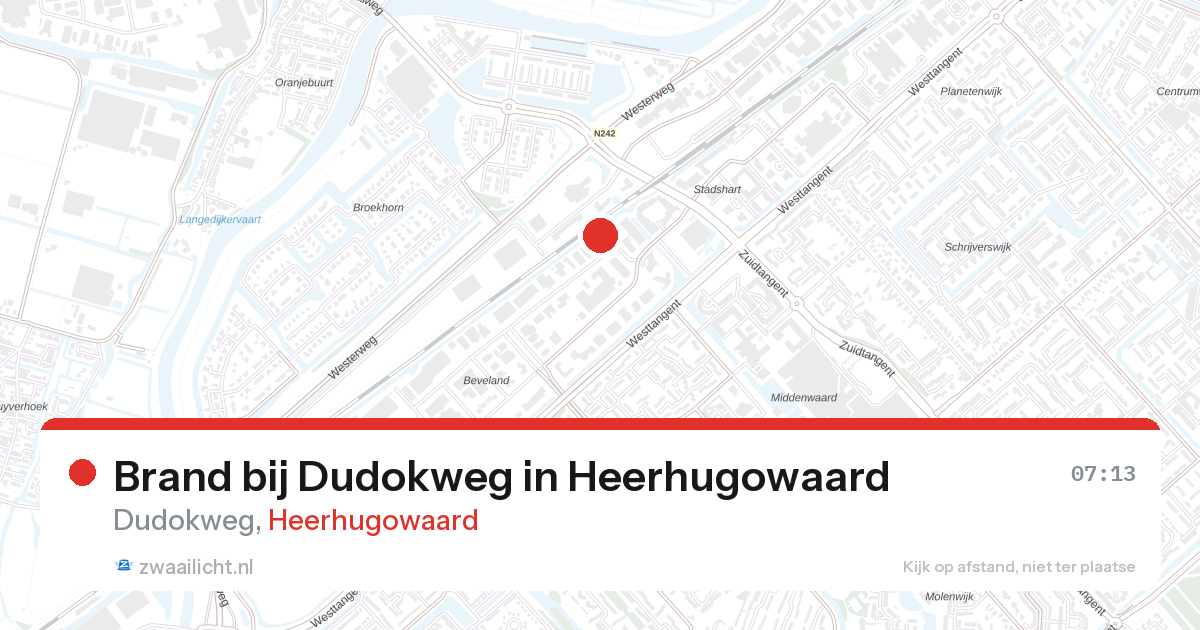 Brand bij Dudokweg in Heerhugowaard — 11 jun 2026