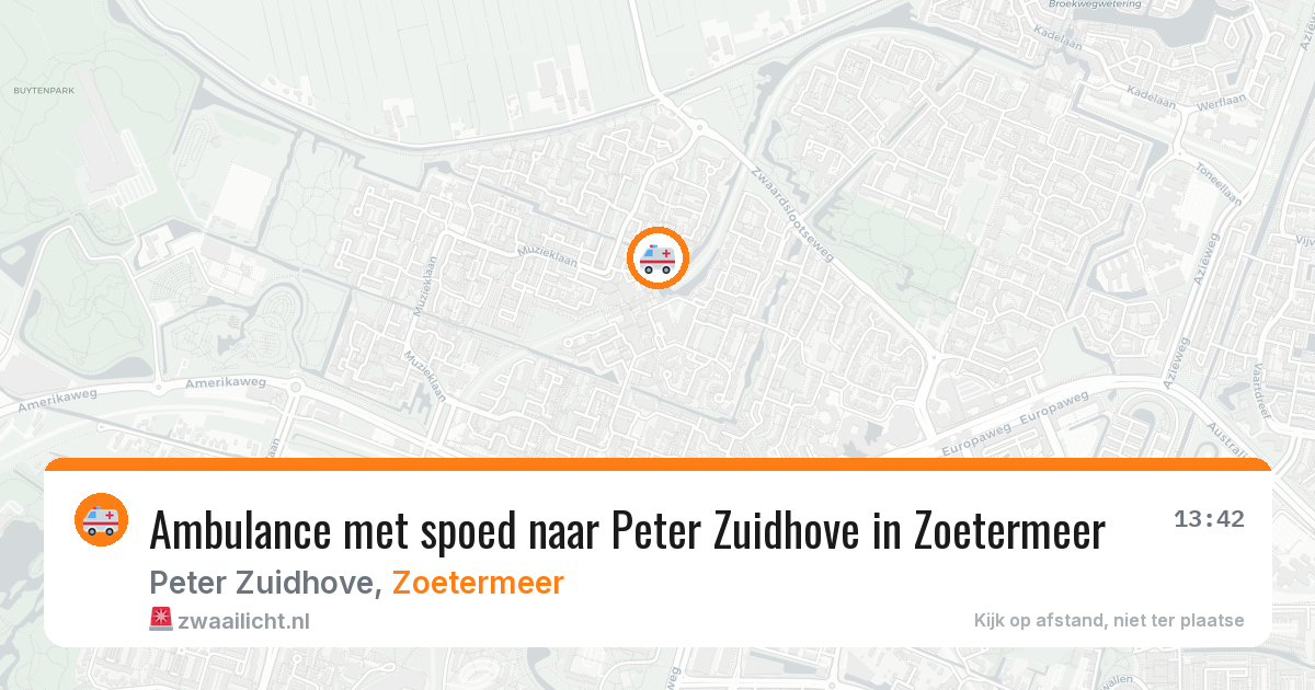 Ambulance met spoed naar Peter Zuidhove in Zoetermeer — 28 jul 2026