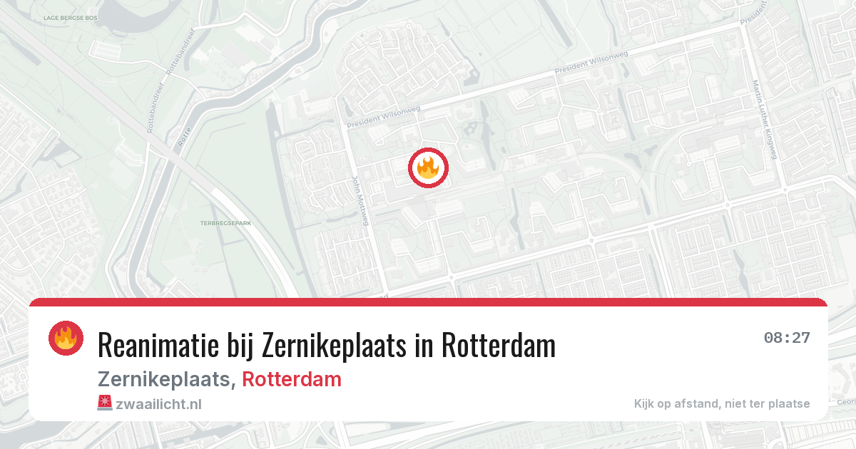 Reanimatie bij Zernikeplaats in Rotterdam — 25 mei 2026