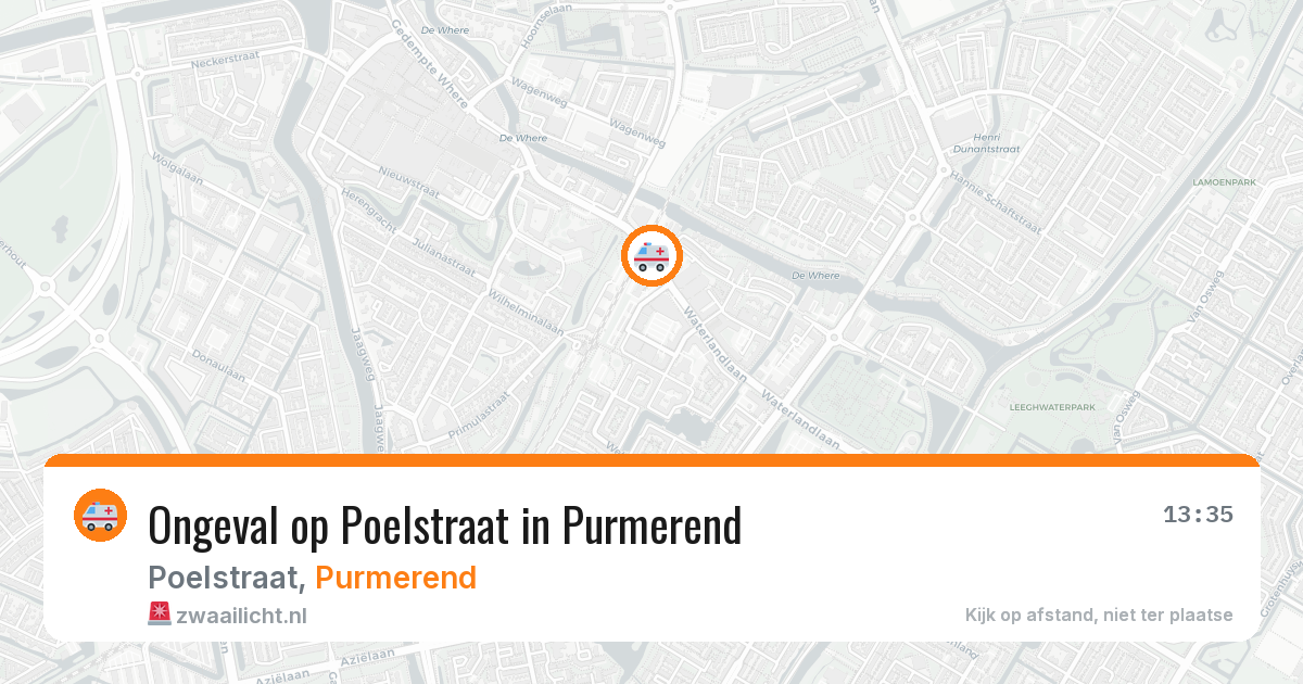 Ongeval op Poelstraat in Purmerend — 10 feb 2026