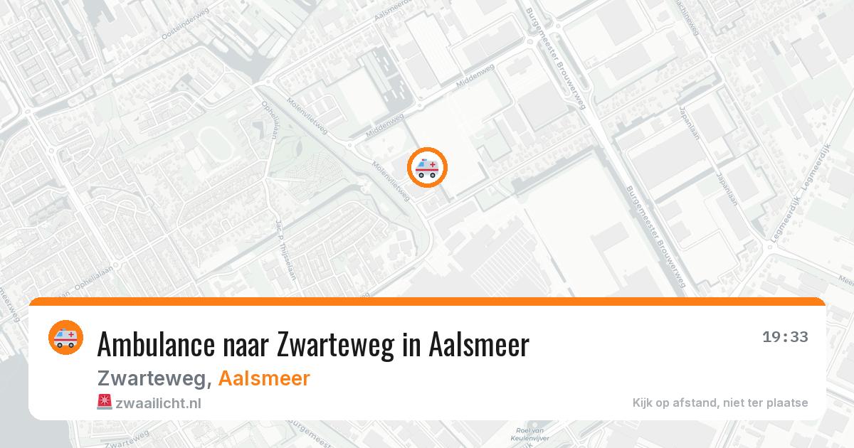 Ambulance naar Zwarteweg in Aalsmeer — 18 mei 2026