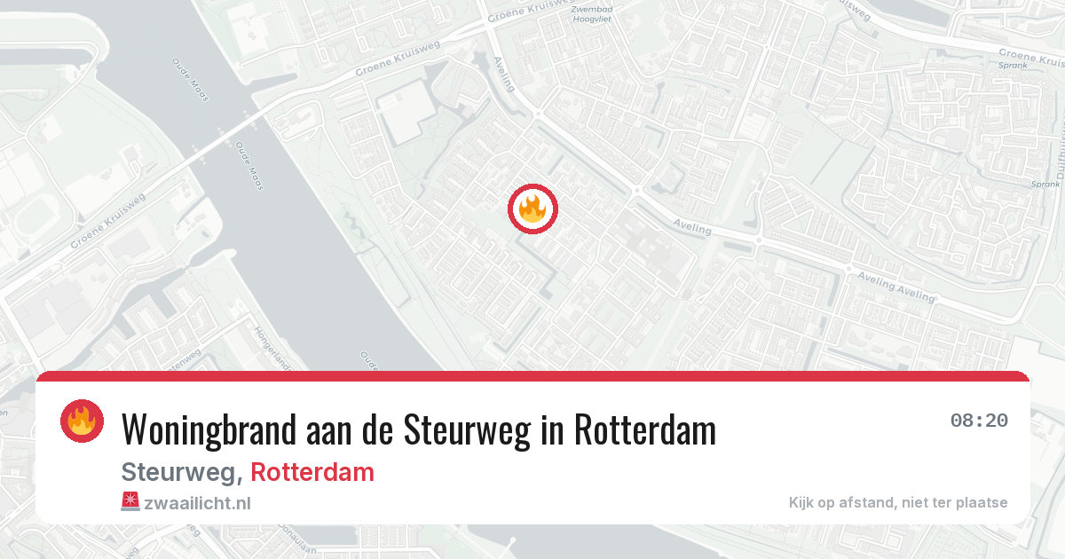 Woningbrand aan de Steurweg in Rotterdam — 6 jun 2026