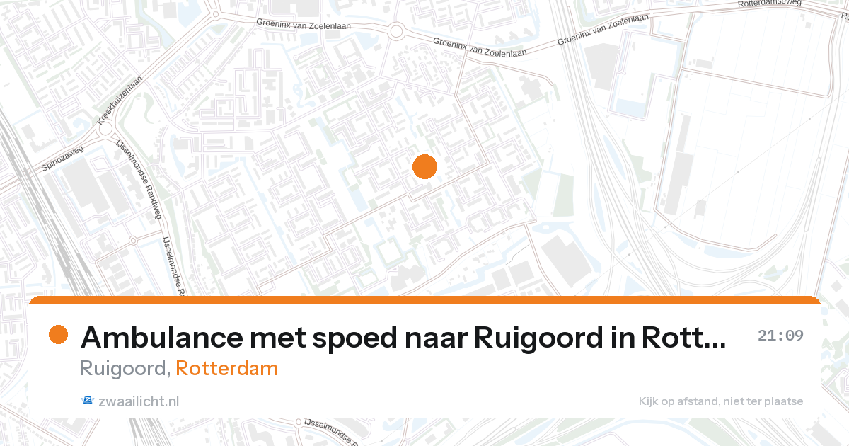 Ambulance met spoed naar Ruigoord in Rotterdam — 28 aug 2026