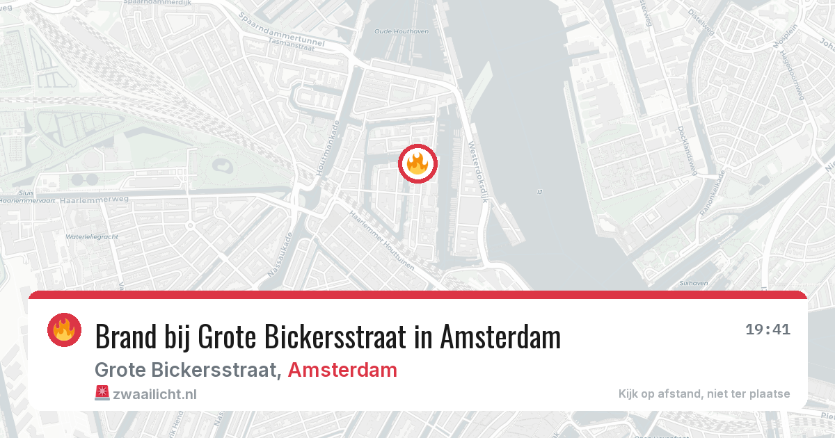 Brand bij Grote Bickersstraat in Amsterdam — 21 mei 2026