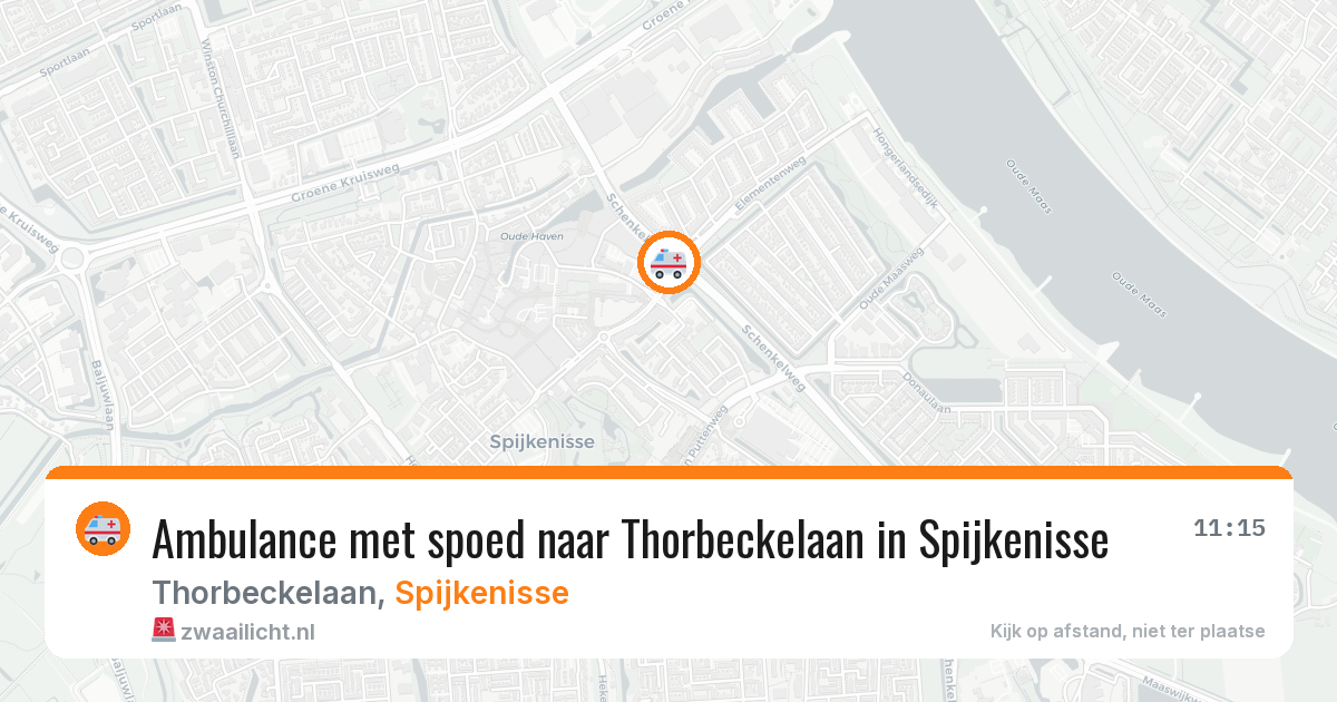 Ambulance met spoed naar Thorbeckelaan in Spijkenisse — 23 jun 2026