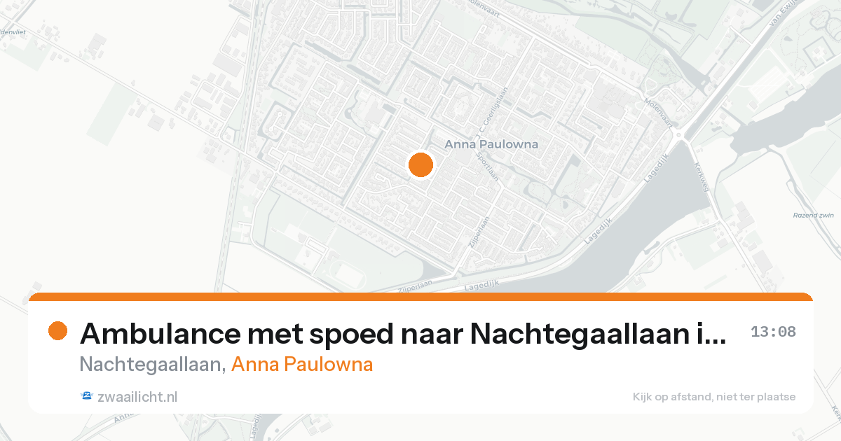 Ambulance met spoed naar Nachtegaallaan in Anna Paulowna — 15 aug 2026