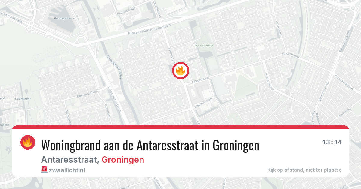 Woningbrand aan de Antaresstraat in Groningen — 11 apr 2026