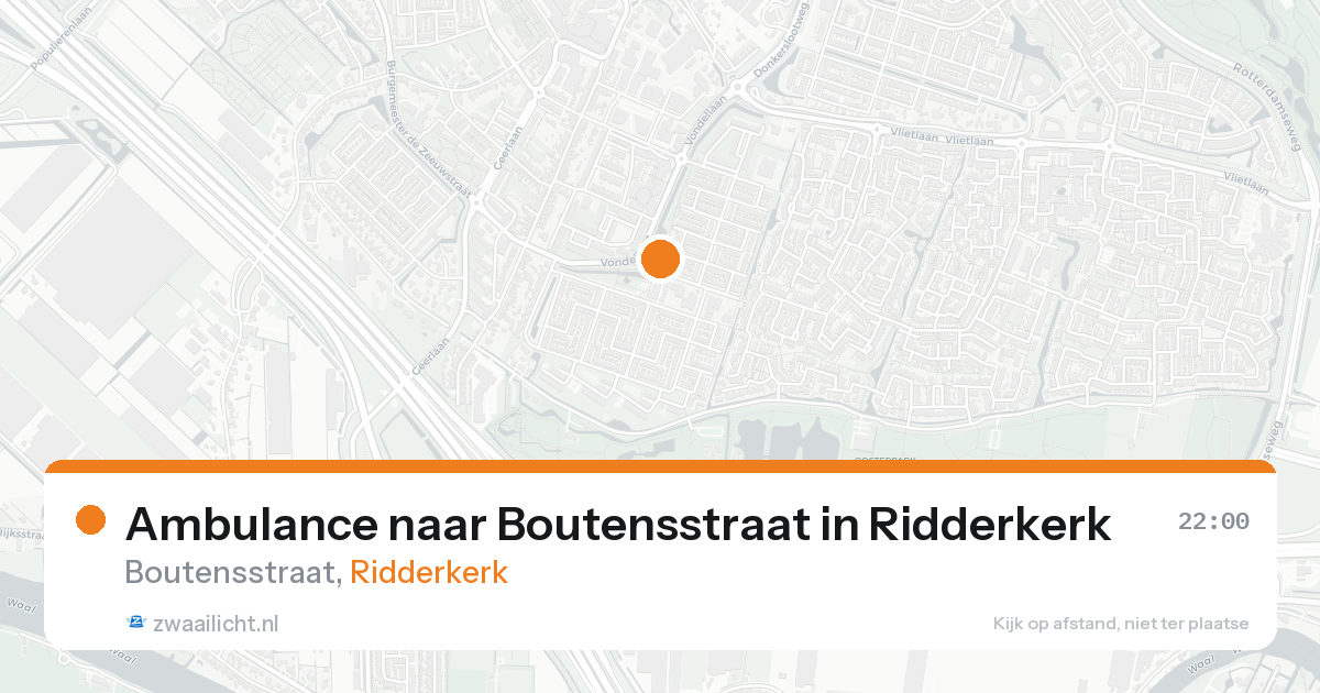 Ambulance naar Boutensstraat in Ridderkerk — 22 aug 2026