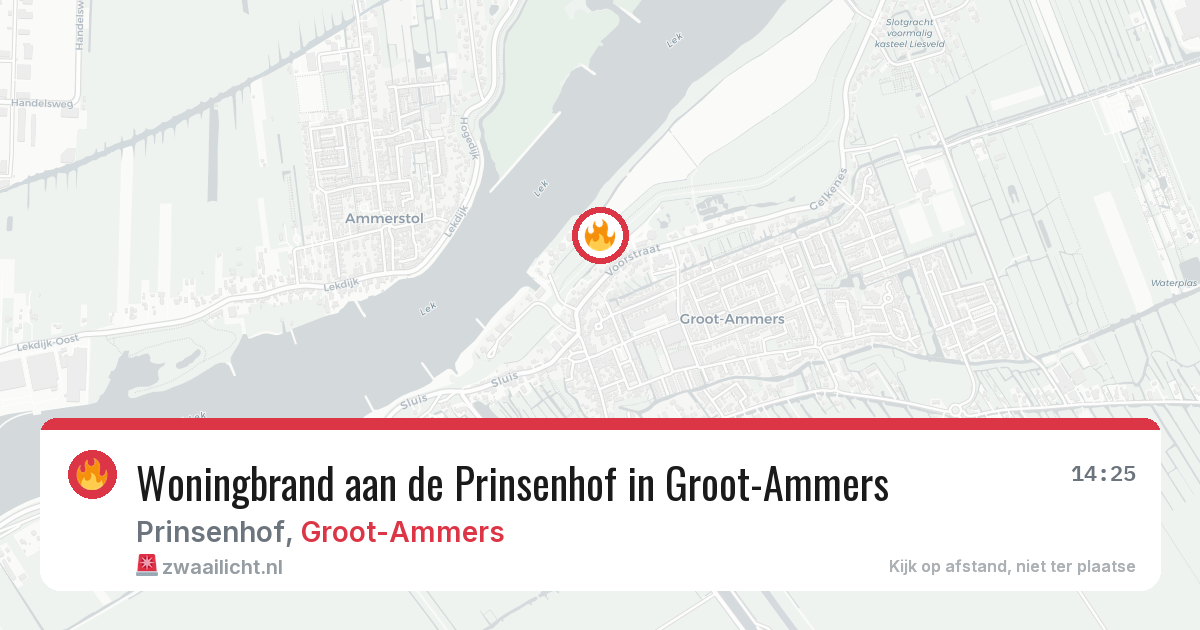 Woningbrand aan de Prinsenhof in Groot-Ammers — 5 mrt 2026