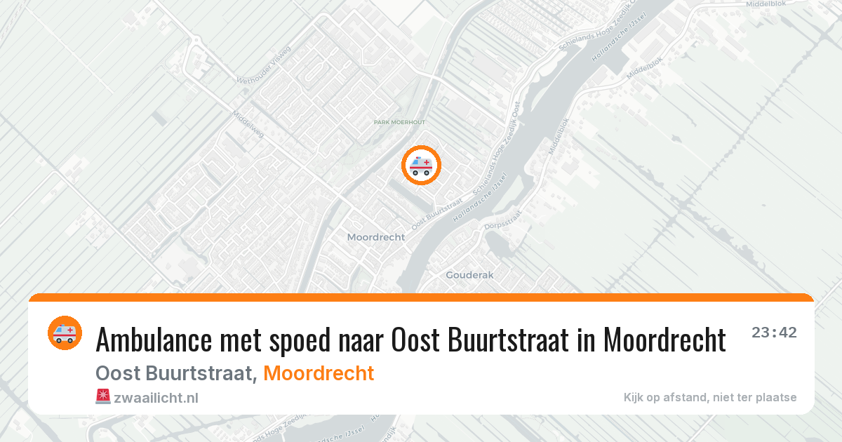 Ambulance met spoed naar Oost Buurtstraat in Moordrecht — 4 apr 2026