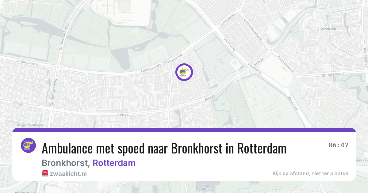 Ambulance met spoed naar Bronkhorst in Rotterdam — 15 jun 2026