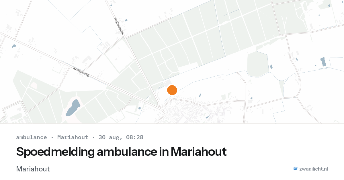 Spoedmelding ambulance in Mariahout — 30 aug 2026