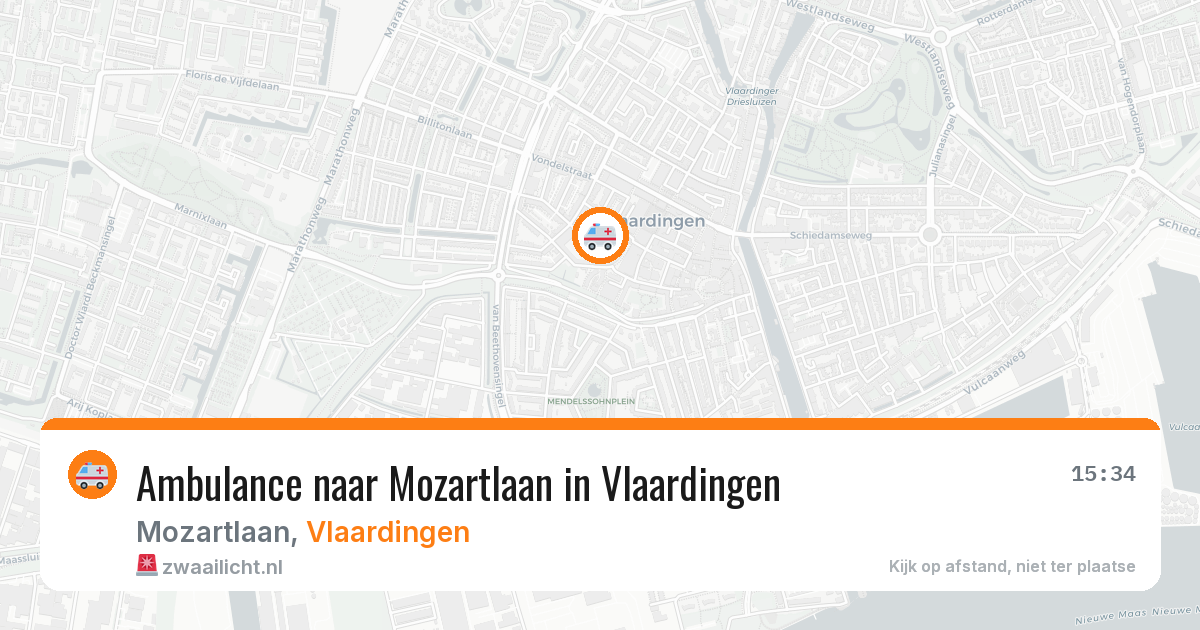 Ambulance naar Mozartlaan in Vlaardingen — 10 apr 2026