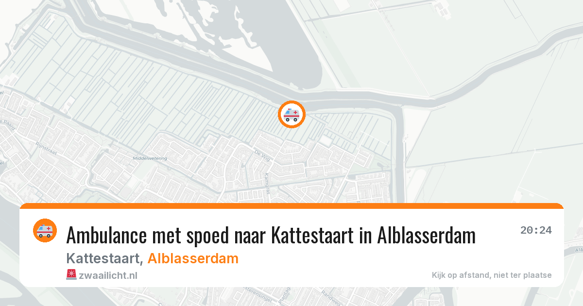 Ambulance met spoed naar Kattestaart in Alblasserdam — 11 aug 2026