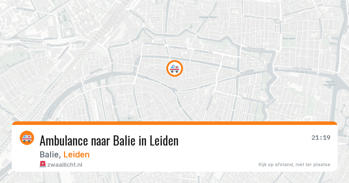 Ambulance naar Balie in Leiden — 6 jul 2026