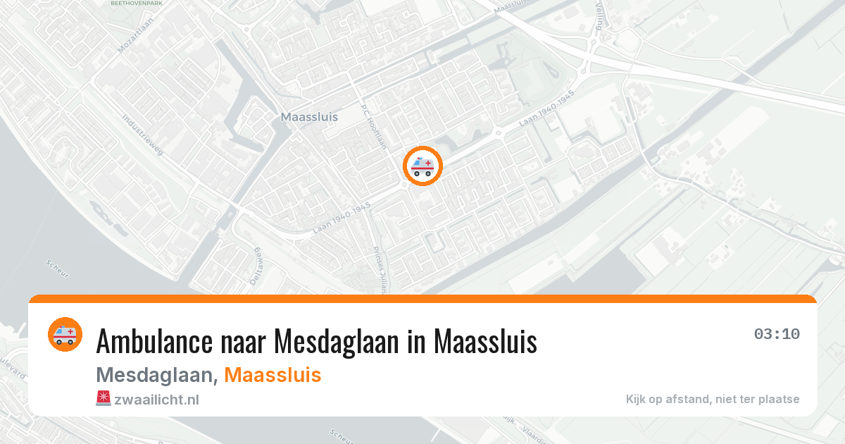 Ambulance naar Mesdaglaan in Maassluis — 1 mei 2026