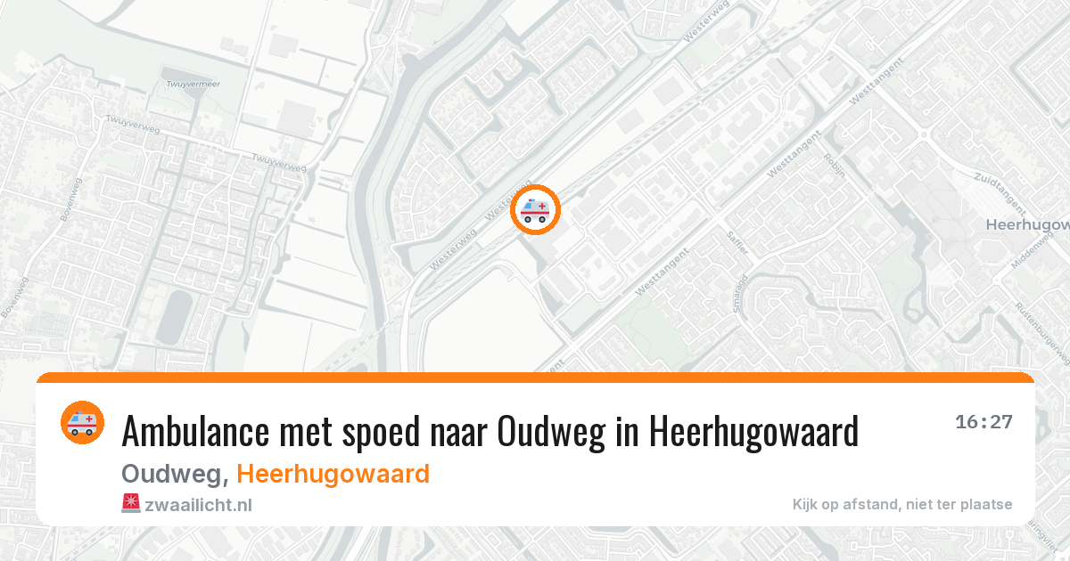 Ambulance met spoed naar Oudweg in Heerhugowaard — 6 mei 2026