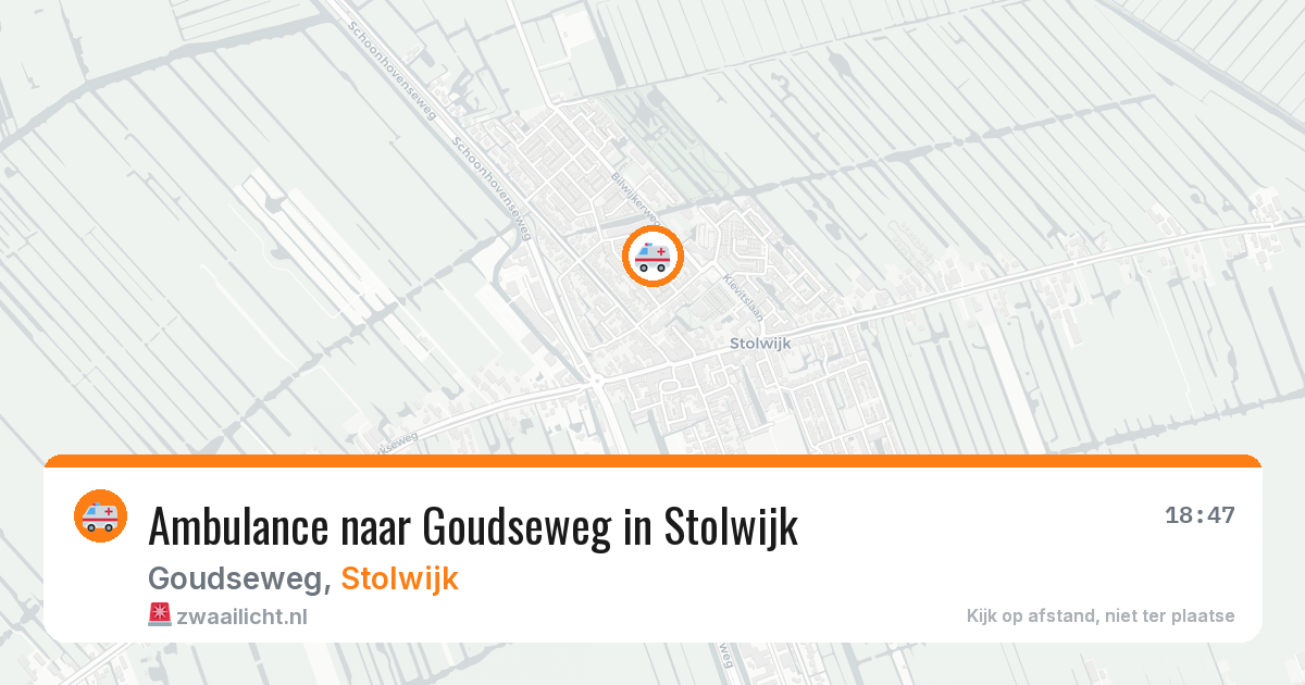 Ambulance naar Goudseweg in Stolwijk — 11 apr 2026