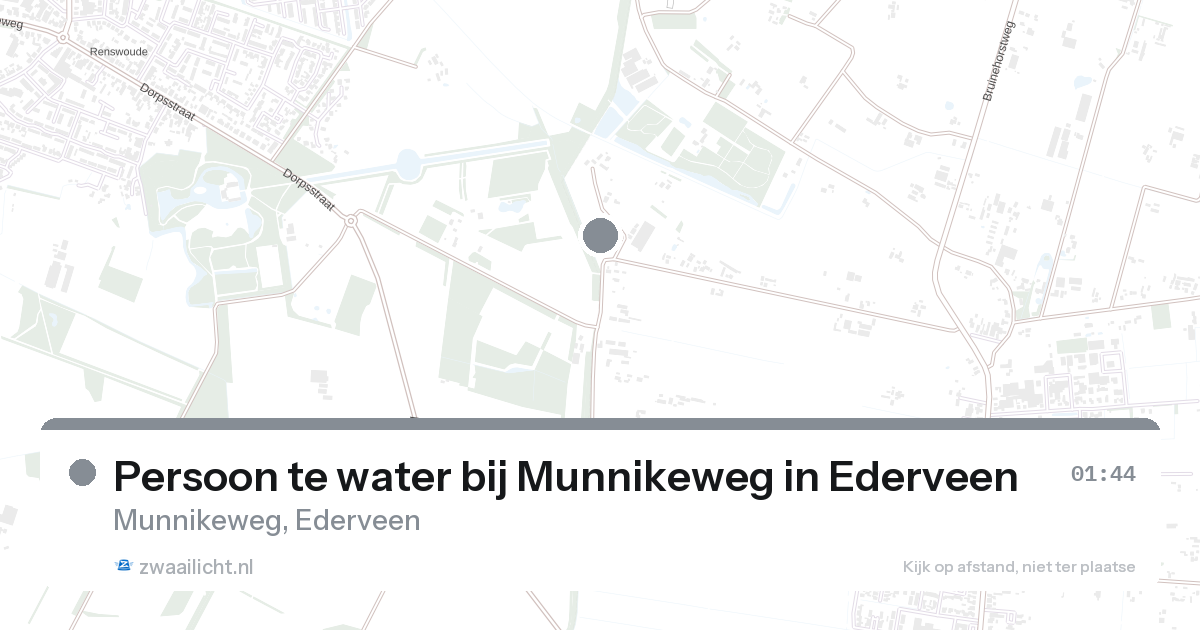 Persoon te water bij Munnikeweg in Ederveen — 1 feb 2026