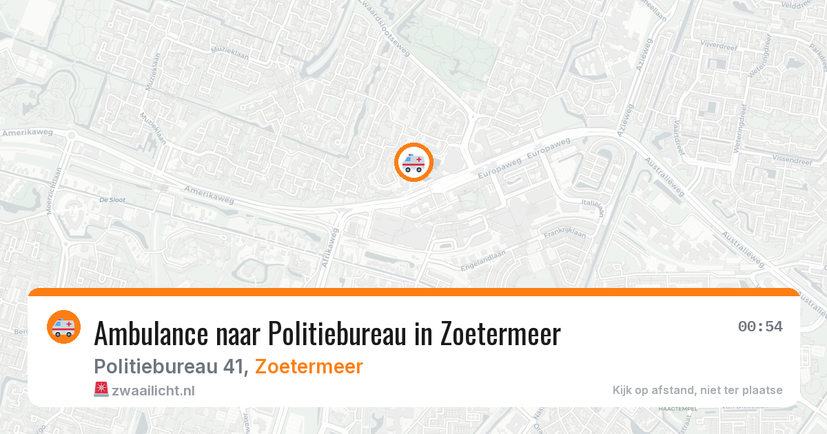 Ambulance naar Politiebureau in Zoetermeer — 4 aug 2026