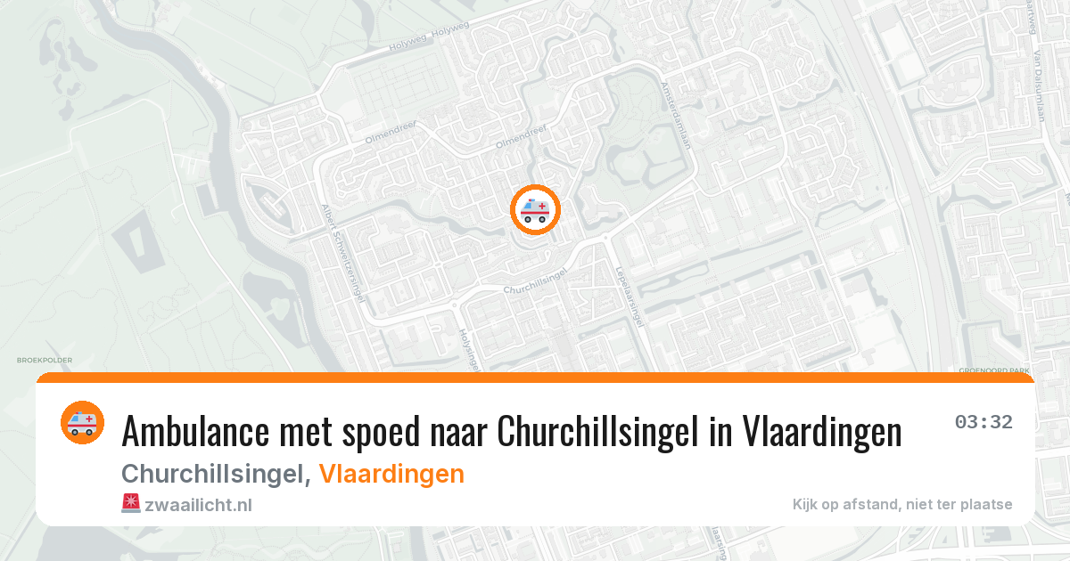 Ambulance met spoed naar Churchillsingel in Vlaardingen — 27 mrt 2026
